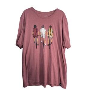 Graphic Crewneck Short Sleeve Tee in Dusty Rose